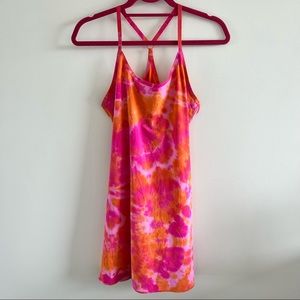 Outdoor Voices Exercise Dress Pink/Orange Tie Dye